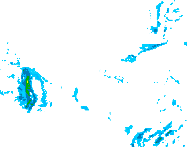 GDPS precipitation 090 hour forecast chart for Canada based on 2025/12/05 0000Z data
