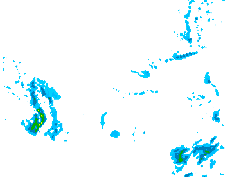 GDPS precipitation 096 hour forecast chart for Canada based on 2025/12/05 0000Z data