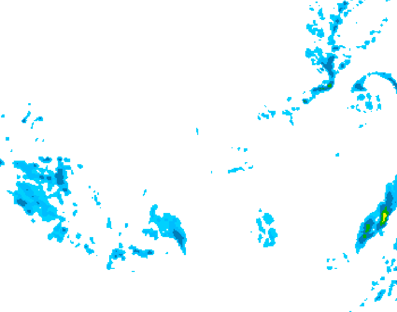 GDPS precipitation 114 hour forecast chart for Canada based on 2025/12/05 0000Z data