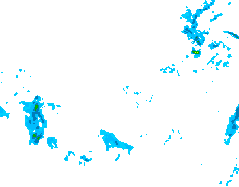 GDPS precipitation 120 hour forecast chart for Canada based on 2025/12/05 0000Z data