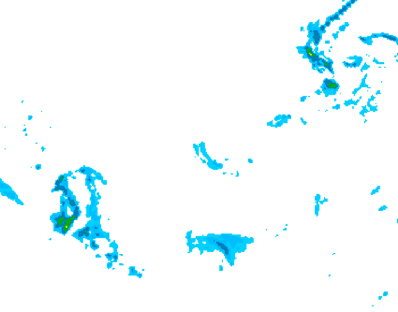 GDPS precipitation 126 hour forecast chart for Canada based on 2025/12/05 0000Z data