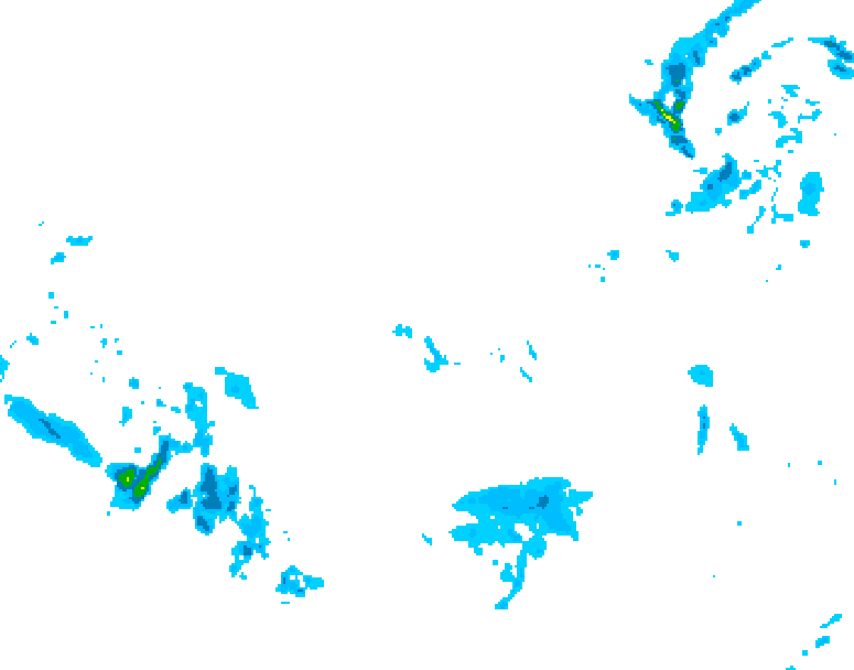 GDPS precipitation 132 hour forecast chart for Canada based on 2025/12/05 0000Z data