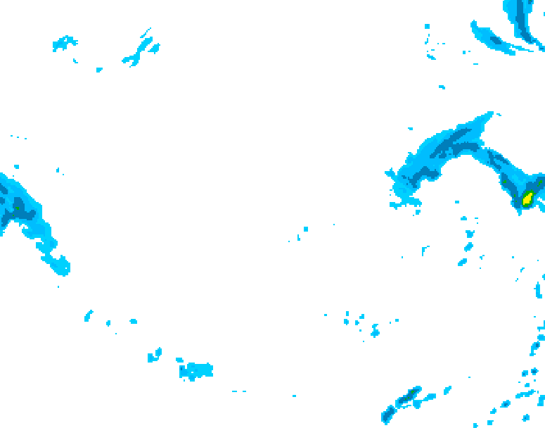 GDPS precipitation 180 hour forecast chart for Canada based on 2025/12/05 0000Z data