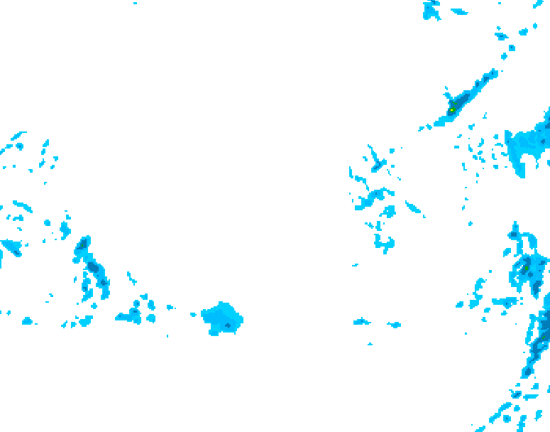 GDPS precipitation 222 hour forecast chart for Canada based on 2025/12/05 0000Z data