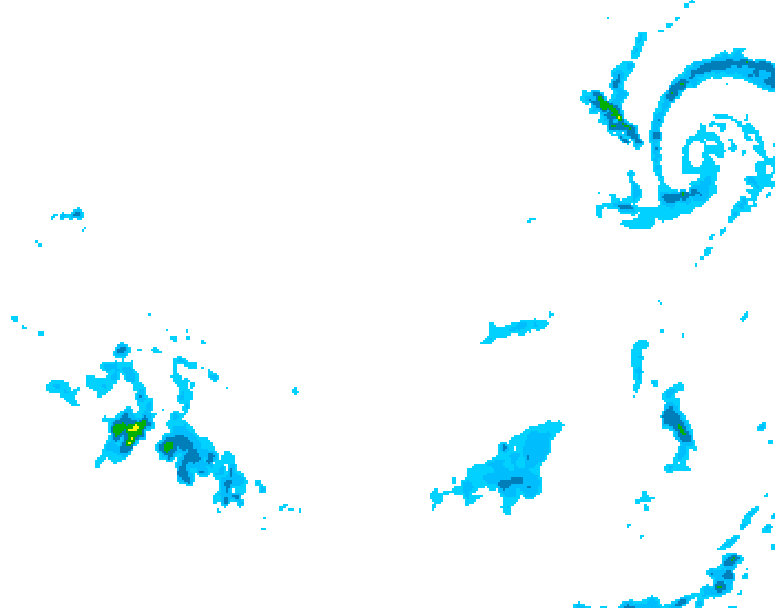 GDPS precipitation 120 hour forecast chart for Canada based on 2025/12/05 1200Z data