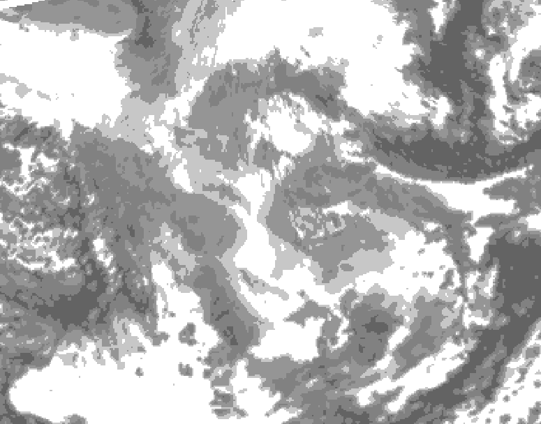 GDPS total cloud 066 hour forecast chart for Canada based on 2025/12/05 0000Z data