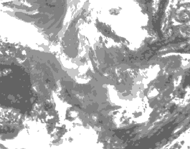 GDPS total cloud 084 hour forecast chart for Canada based on 2025/12/05 0000Z data