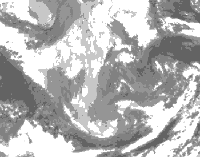 GDPS total cloud 186 hour forecast chart for Canada based on 2025/12/05 0000Z data