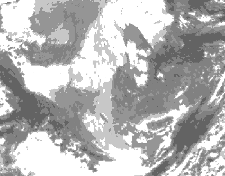 GDPS total cloud 198 hour forecast chart for Canada based on 2025/12/05 0000Z data