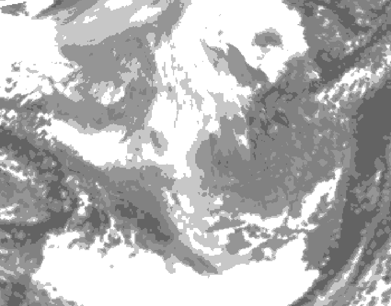 GDPS total cloud 216 hour forecast chart for Canada based on 2025/12/05 0000Z data