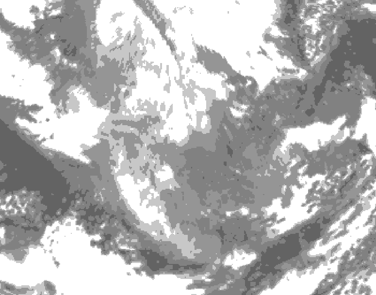GDPS total cloud 168 hour forecast chart for Canada based on 2025/12/05 1200Z data
