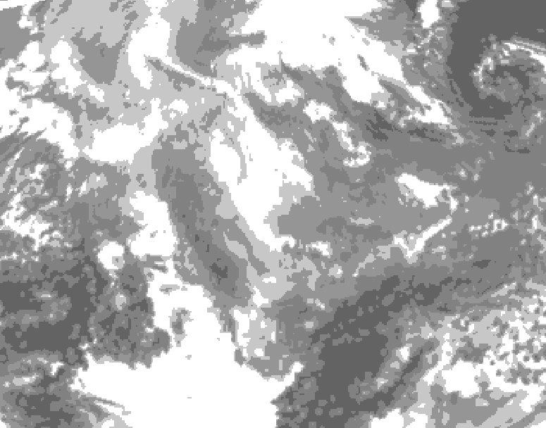 GDPS total cloud 240 hour forecast chart for Canada based on 2025/12/05 1200Z data