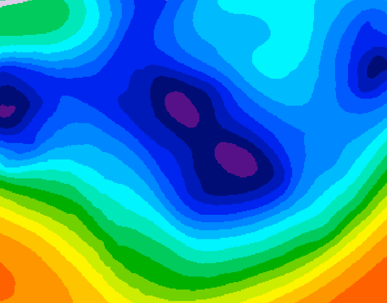 GDPS 500 millibar geopotential height 030 hour forecast chart for Canada based on 2025/12/06 0000Z data