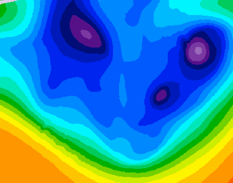 GDPS 500 millibar geopotential height 114 hour forecast chart for Canada based on 2025/12/06 0000Z data