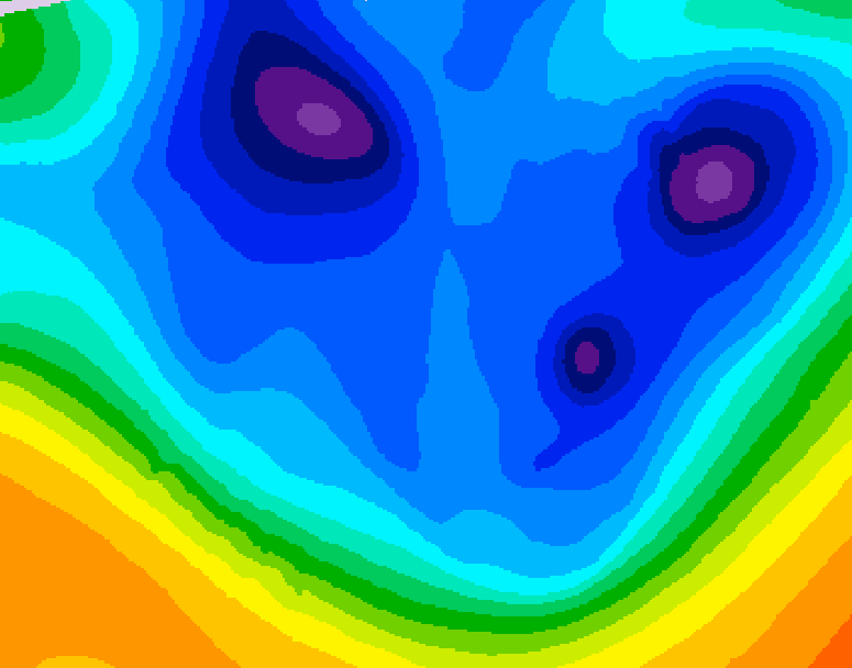 GDPS 500 millibar geopotential height 120 hour forecast chart for Canada based on 2025/12/06 0000Z data