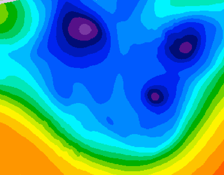 GDPS 500 millibar geopotential height 126 hour forecast chart for Canada based on 2025/12/06 0000Z data