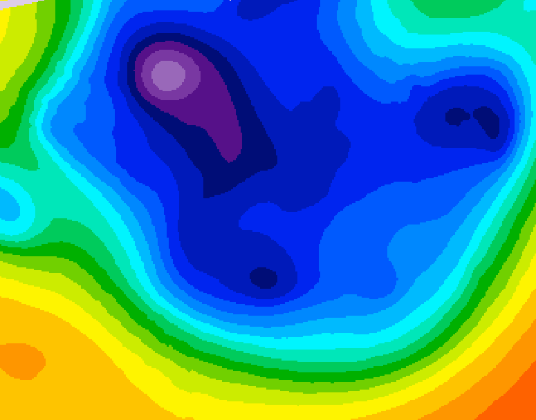 GDPS 500 millibar geopotential height 174 hour forecast chart for Canada based on 2025/12/06 0000Z data