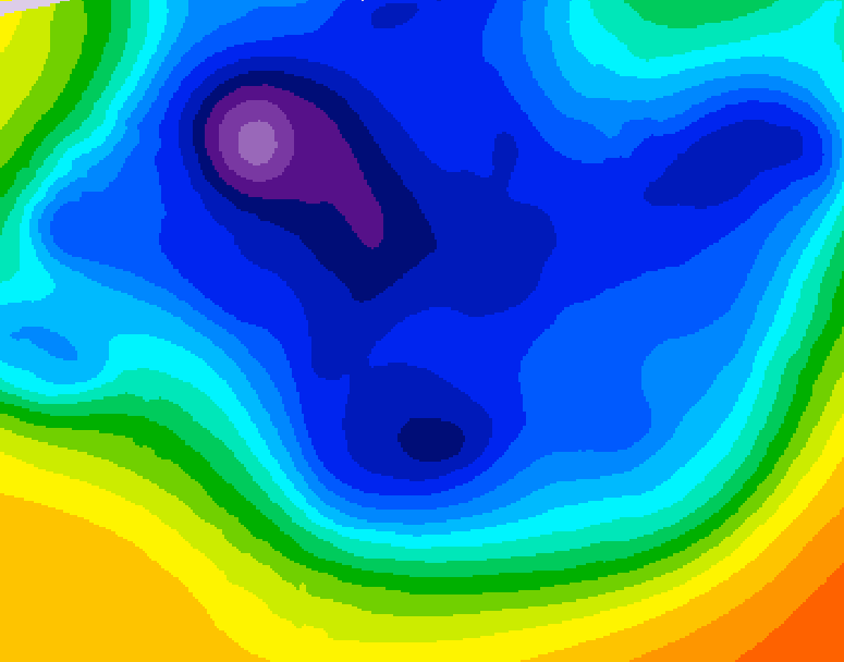 GDPS 500 millibar geopotential height 180 hour forecast chart for Canada based on 2025/12/06 0000Z data