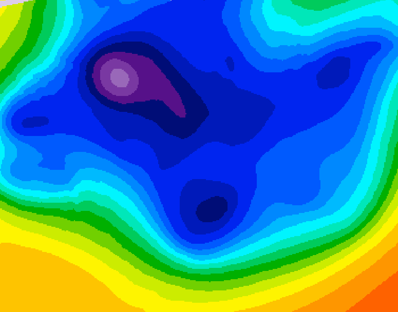 GDPS 500 millibar geopotential height 186 hour forecast chart for Canada based on 2025/12/06 0000Z data