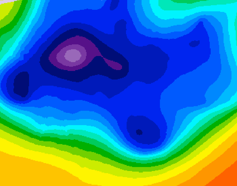 GDPS 500 millibar geopotential height 198 hour forecast chart for Canada based on 2025/12/06 0000Z data