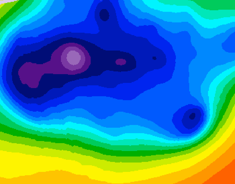 GDPS 500 millibar geopotential height 216 hour forecast chart for Canada based on 2025/12/06 0000Z data