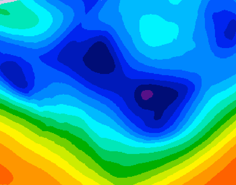 GDPS 500 millibar geopotential height 036 hour forecast chart for Canada based on 2025/12/06 1200Z data