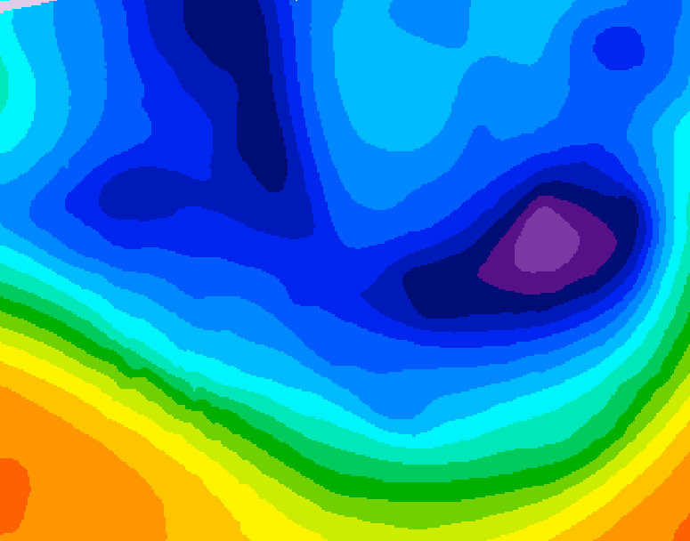 GDPS 500 millibar geopotential height 072 hour forecast chart for Canada based on 2025/12/06 1200Z data