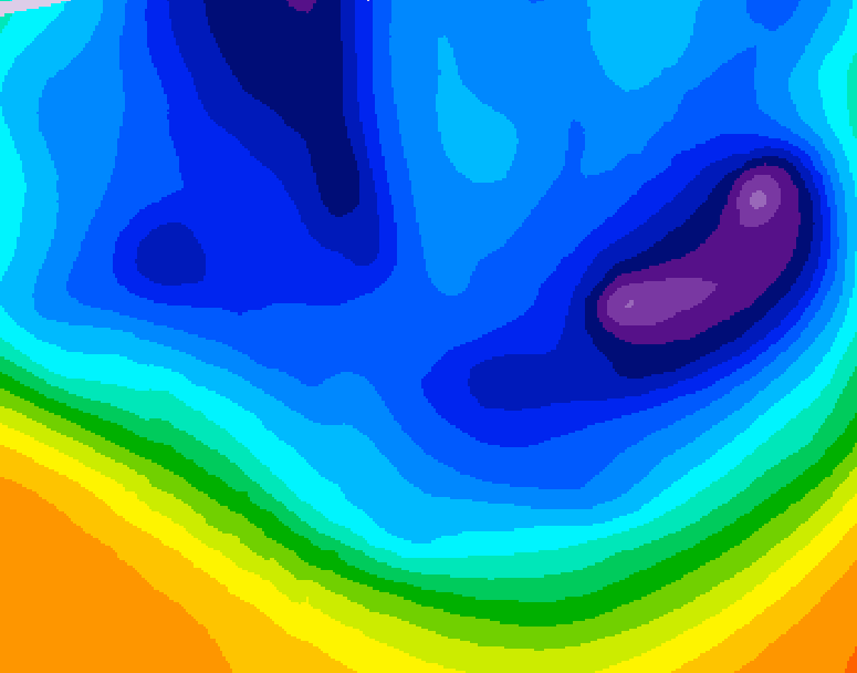 GDPS 500 millibar geopotential height 084 hour forecast chart for Canada based on 2025/12/06 1200Z data