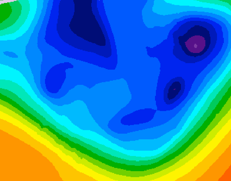 GDPS 500 millibar geopotential height 108 hour forecast chart for Canada based on 2025/12/06 1200Z data