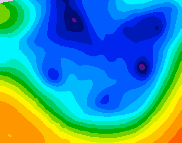 GDPS 500 millibar geopotential height 120 hour forecast chart for Canada based on 2025/12/06 1200Z data