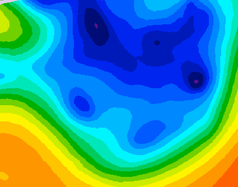 GDPS 500 millibar geopotential height 132 hour forecast chart for Canada based on 2025/12/06 1200Z data