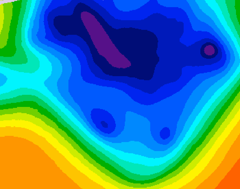 GDPS 500 millibar geopotential height 150 hour forecast chart for Canada based on 2025/12/06 1200Z data