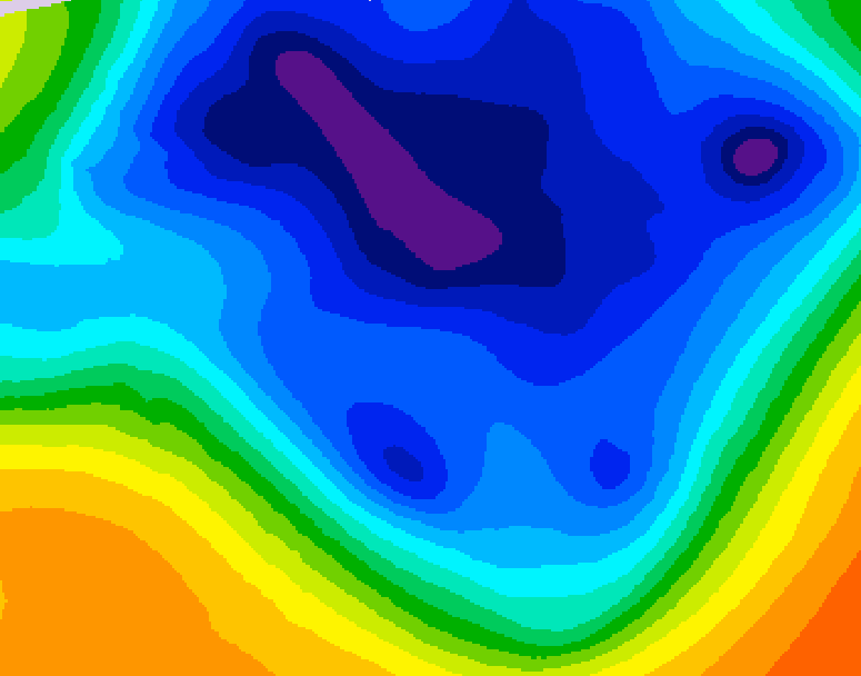 GDPS 500 millibar geopotential height 156 hour forecast chart for Canada based on 2025/12/06 1200Z data