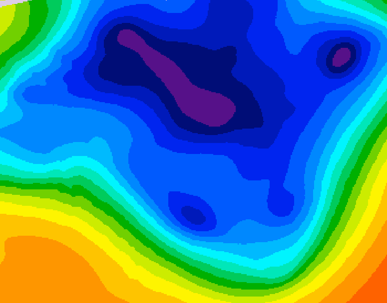GDPS 500 millibar geopotential height 162 hour forecast chart for Canada based on 2025/12/06 1200Z data