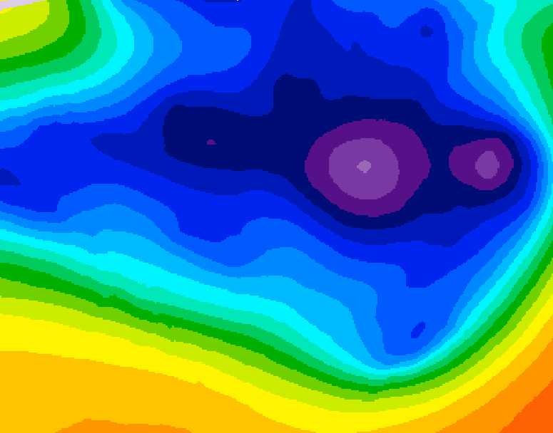 GDPS 500 millibar geopotential height 192 hour forecast chart for Canada based on 2025/12/06 1200Z data