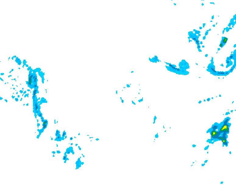 GDPS precipitation 012 hour forecast chart for Canada based on 2025/12/06 0000Z data