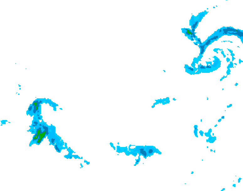 GDPS precipitation 102 hour forecast chart for Canada based on 2025/12/06 0000Z data