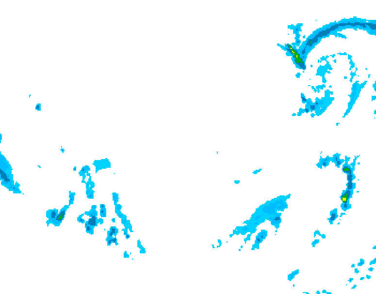 GDPS precipitation 114 hour forecast chart for Canada based on 2025/12/06 0000Z data