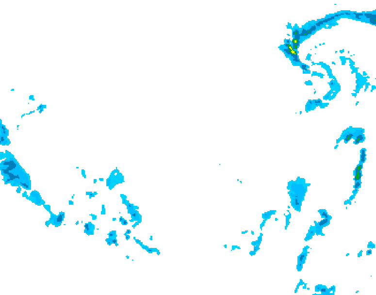 GDPS precipitation 120 hour forecast chart for Canada based on 2025/12/06 0000Z data