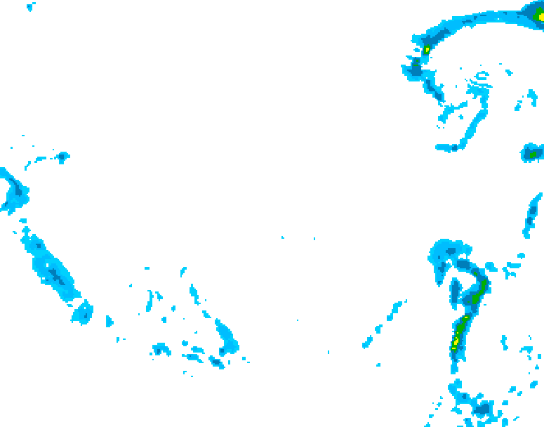 GDPS precipitation 126 hour forecast chart for Canada based on 2025/12/06 0000Z data