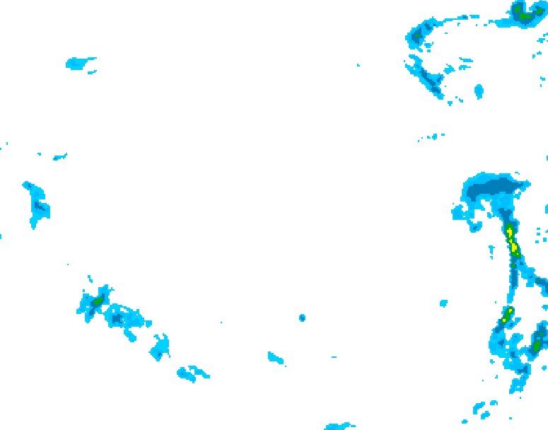 GDPS precipitation 138 hour forecast chart for Canada based on 2025/12/06 0000Z data