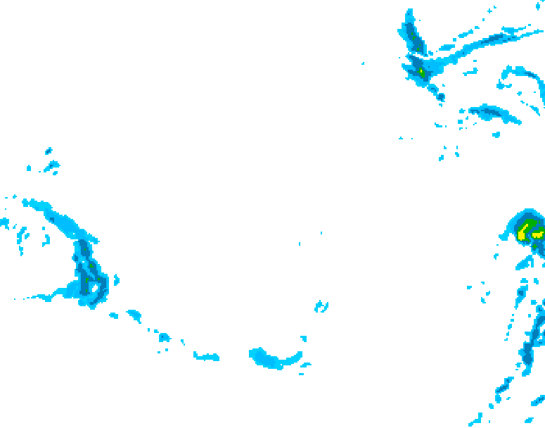 GDPS precipitation 180 hour forecast chart for Canada based on 2025/12/06 0000Z data