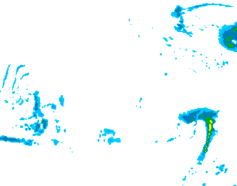 GDPS precipitation 210 hour forecast chart for Canada based on 2025/12/06 0000Z data