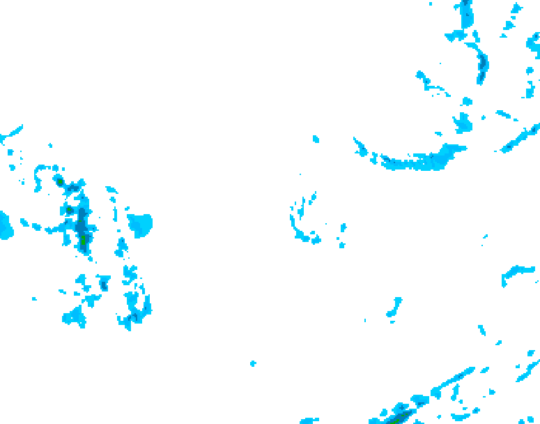 GDPS precipitation 036 hour forecast chart for Canada based on 2025/12/06 1200Z data