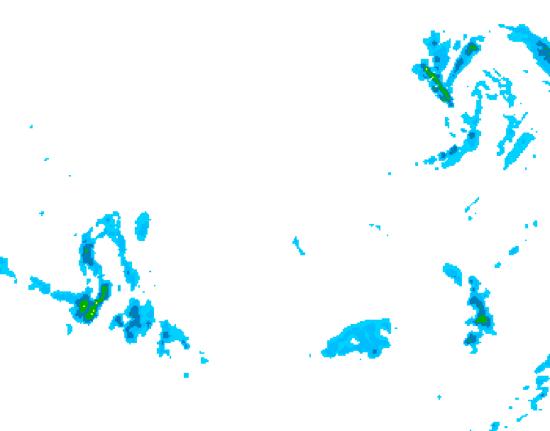GDPS precipitation 096 hour forecast chart for Canada based on 2025/12/06 1200Z data