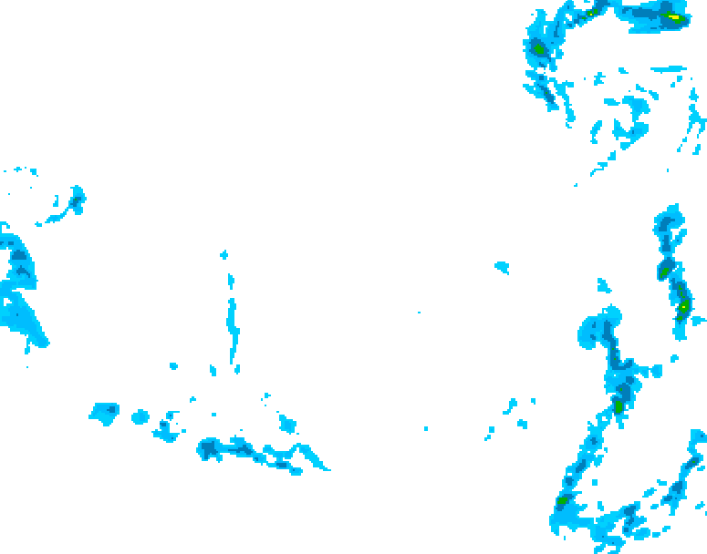 GDPS precipitation 114 hour forecast chart for Canada based on 2025/12/06 1200Z data