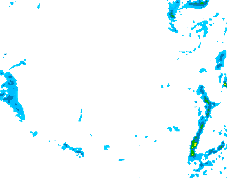 GDPS precipitation 120 hour forecast chart for Canada based on 2025/12/06 1200Z data