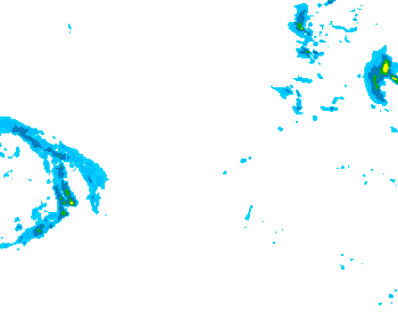 GDPS precipitation 222 hour forecast chart for Canada based on 2025/12/06 1200Z data