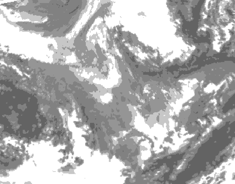 GDPS total cloud 060 hour forecast chart for Canada based on 2025/12/06 0000Z data