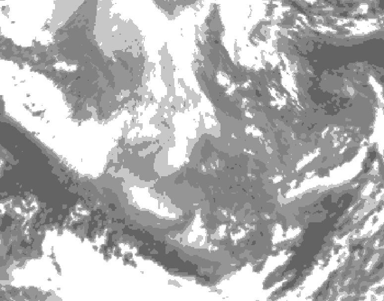 GDPS total cloud 162 hour forecast chart for Canada based on 2025/12/06 0000Z data
